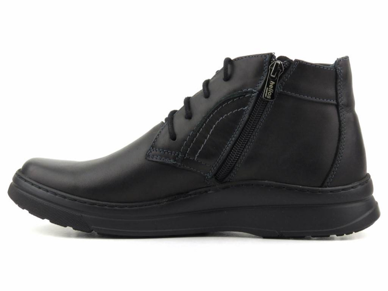 Lehké, pohodlné dámské šněrovací kotníkové boty - HELIOS Komfort 612S, černé