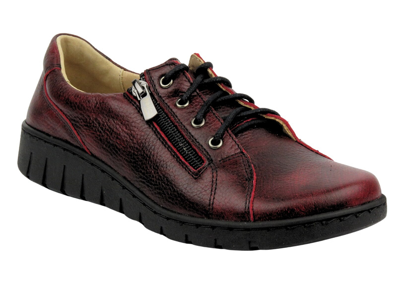 Dámské kožené boty HELIOS Komfort 411, tmavě modrá 3