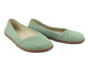 Barefoot kožené minimalistické dámské polobotky s rozšířenou šířkou H - Nika Komfort 1451 zelené