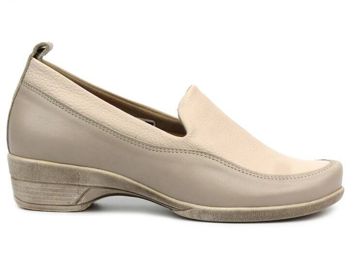 Dámská kožená polobotka - GALANT 1026, béžová