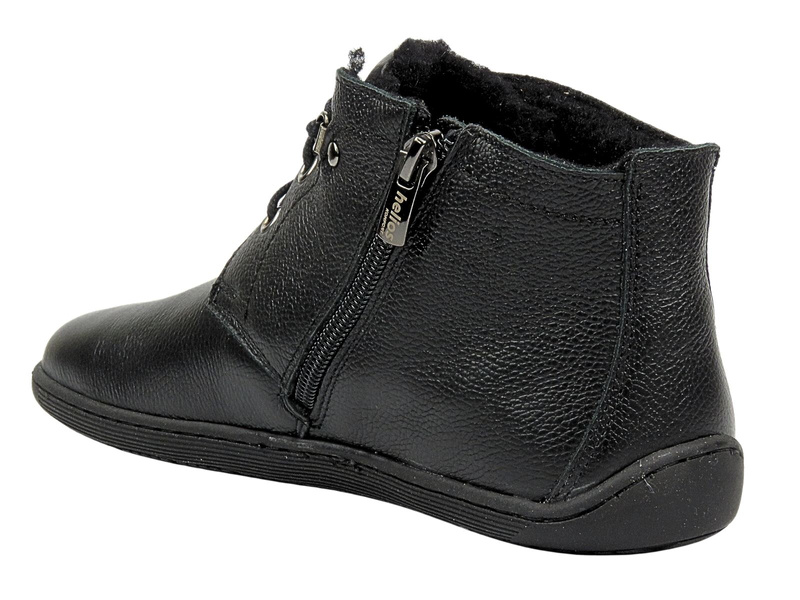 Barefoot minimalistické dámské kotníkové boty černé Helios Komfort 501P