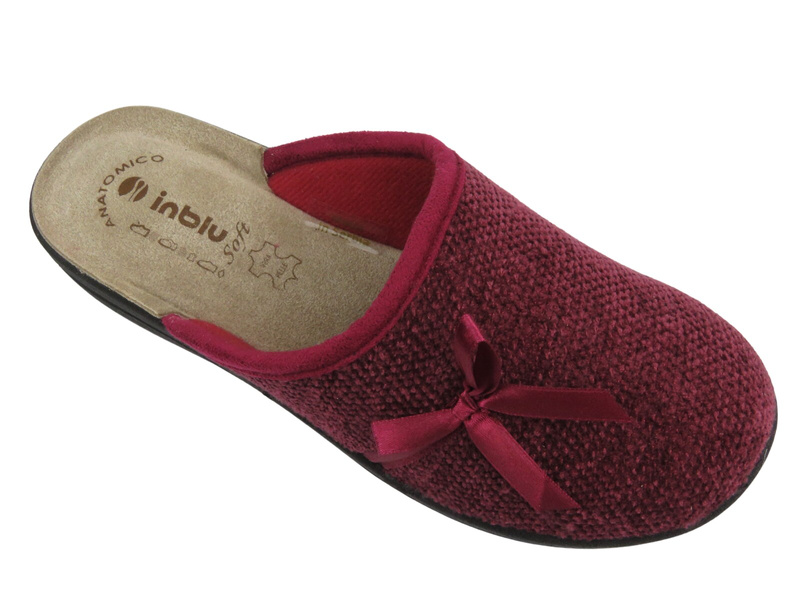 Pohodlné dámské pantofle INBLU 5D05T704, bordó