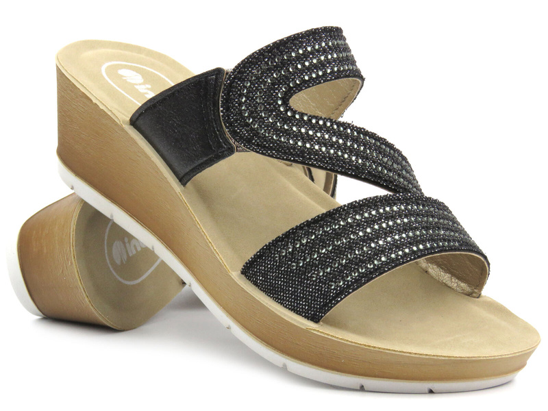 INBLU RN-18 dámské žabky, černé