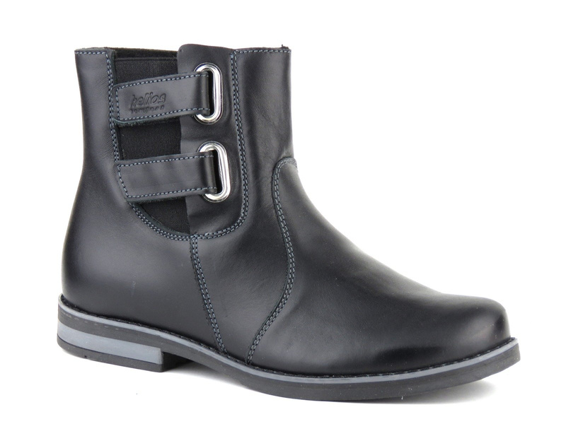 Kožené dámské kotníkové boty polské značky HELIOS Komfort 519 černé barvy