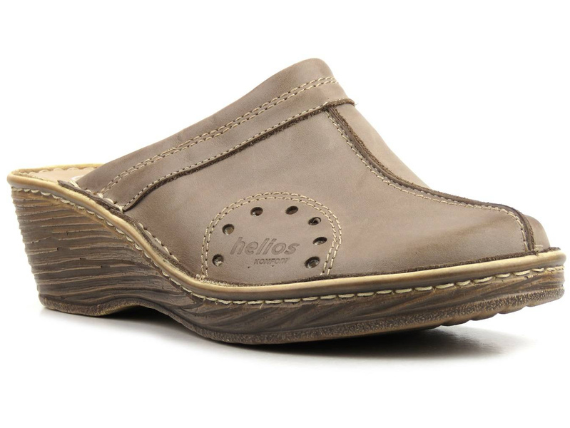 Pohodlné dámské sandály na klínku - HELIOS Komfort 624, béžová