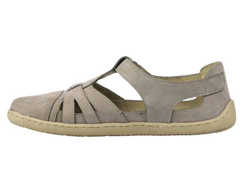 Pohodlné dámské minimalistické barefoot polobotky z přírodní kůže Helios Komfort 466, grafitové