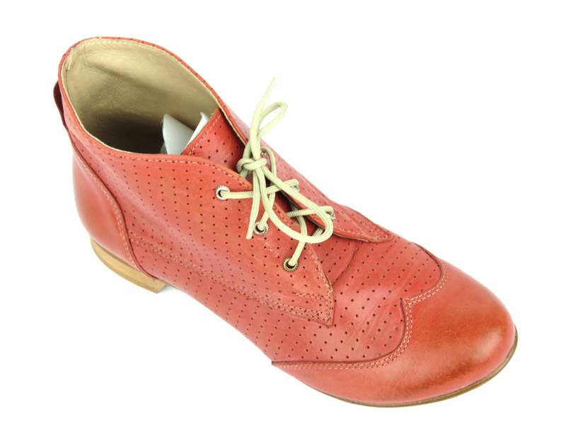 Dámské kotníkové boty Natalia 090, červené