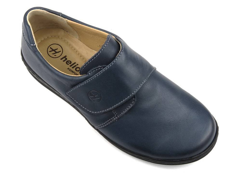 Pohodlné dámské boty se širším svrškem - HELIOS 382-2, tmavě modrá