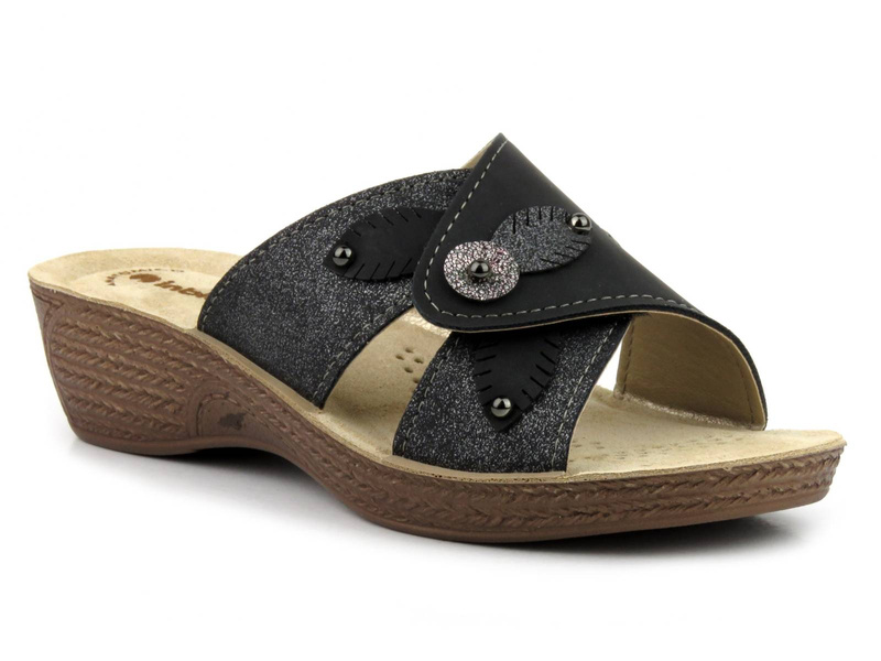 Pohodlné, lehké dámské žabky - INBLU GL-54, černé