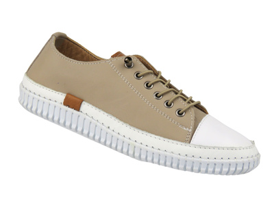 Dámské kožené nízké boty Nika Comfort 0055-162, šedé