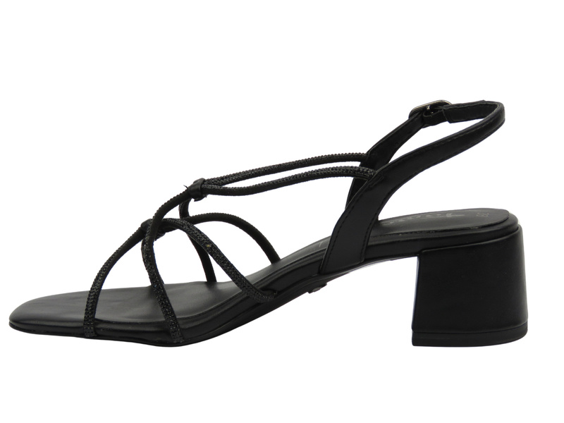 Elegantní dámské sandály na podpatku černé Tamaris 1-28236-42