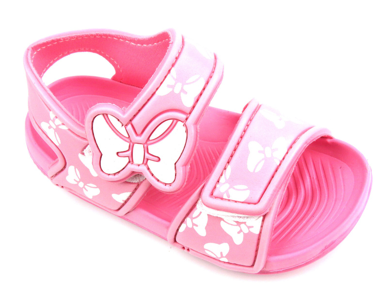 Žabky, dívčí dřeváky sandály - AMERICAN CLUB NH 75/23, NH 76/23, fialové s duhou