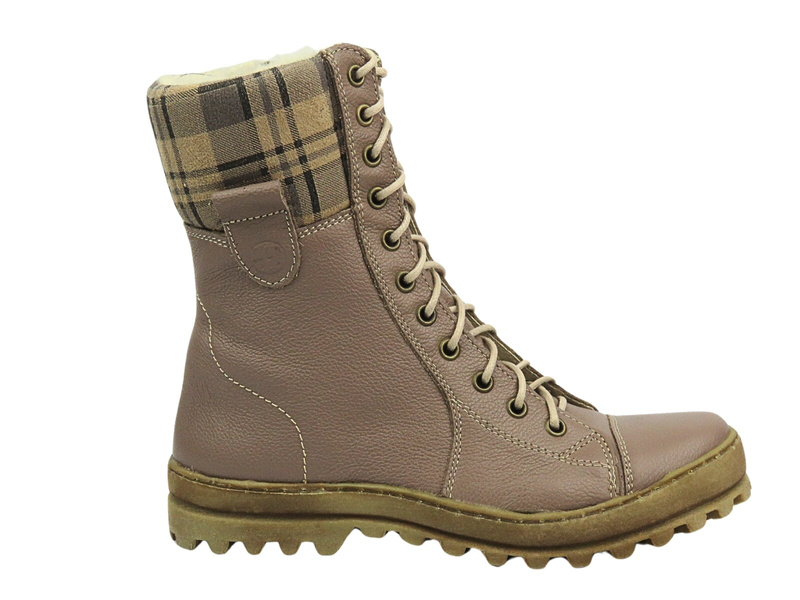 Dámské kožené návleky - HELIOS Comfort 611, khaki