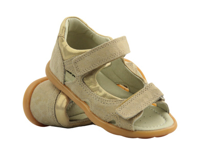 Dětské sandály na suchý zip světle béžové Jamet 262