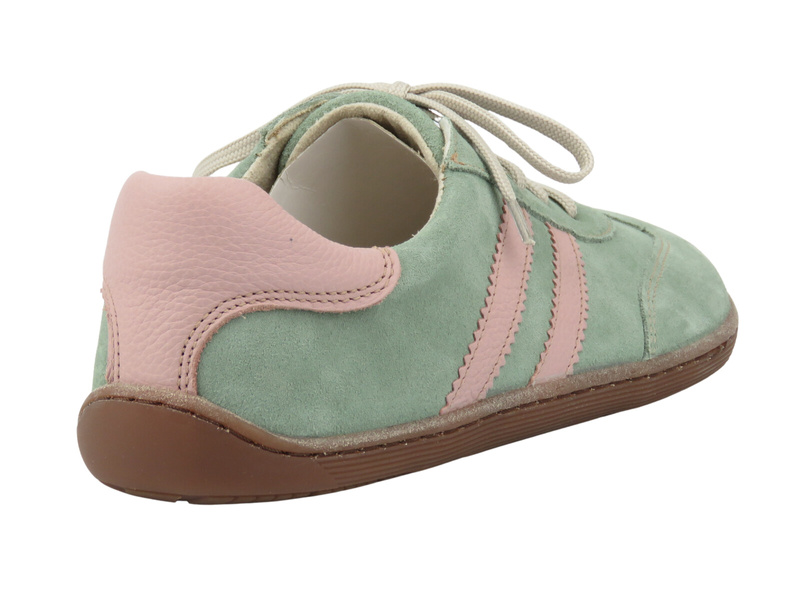 Barefoot kožené minimalistické dámské polobotky Nika Komfort 1444, zelené