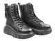 Dámské kožené kotníkové boty černé Cambell 25-19339