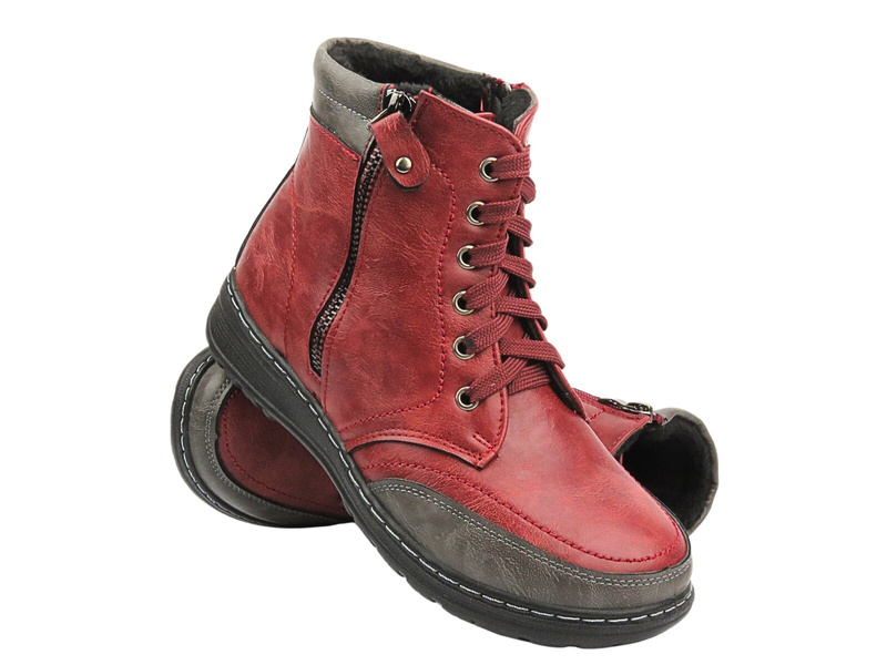 Dámské zateplené návleky - Potocki 24-90307, červená