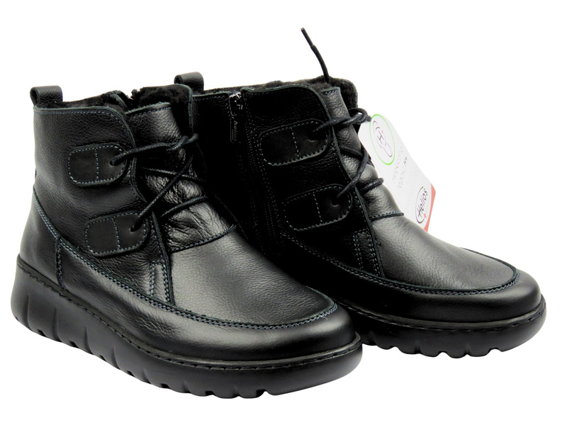 Dámské kotníkové boty černé HELIOS Komfort 795 – polská značka