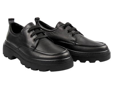 Dámské kožené polobotky Nika Komfort H-7465, černé