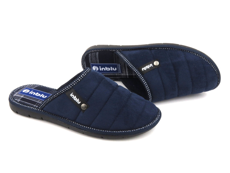 Pánské pantofle z měkkého materiálu - Inblu 91-27, tmavě modrá
