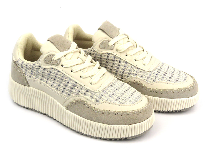 Dámská sportovní obuv na platformě - BRIVIDO SHOES TW0815-09, béžová