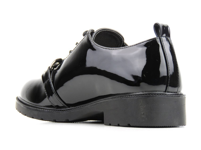 Dámské patentky s ozdobným řetízkem - S.BARSKI HY05-323A, černá