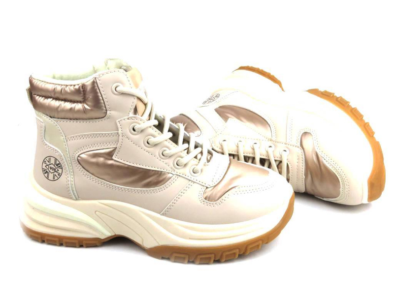 Dámské sněhule na platformě - LEE COOPER LCJ-23-44-1972L, béžové