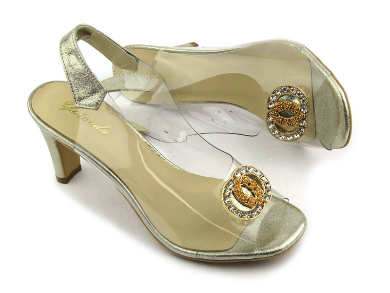 Dámské sandály se silikonovým svrškem - YOLANDA 2112, zlaté