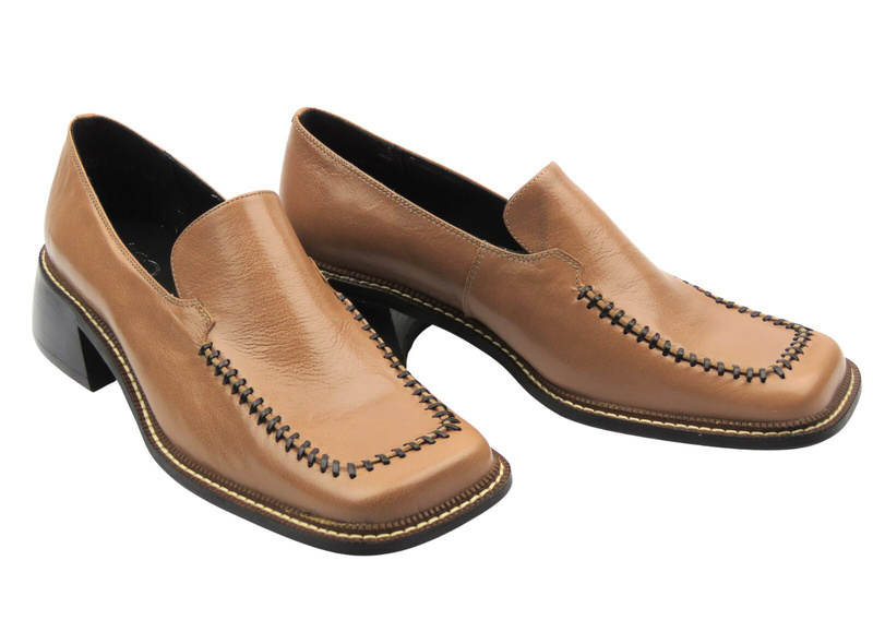 Dámské polobotky z přírodní kůže - But-S C038A, hnědé