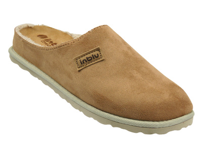 Teplé dámské pantofle – INBLU CS-45, Camel