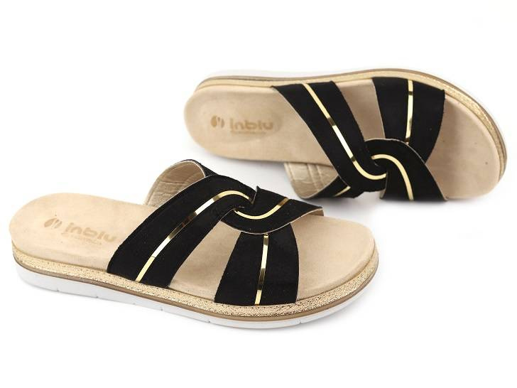 Dámské žabky na léto a dovolenou - INBLU SA-43, černé