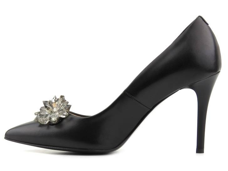 Kožené lodičky na vysokém podpatku - UNCOME 35006, černé