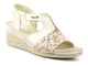 Dámské sandály na klínku - Helios Komfort 108, zlaté