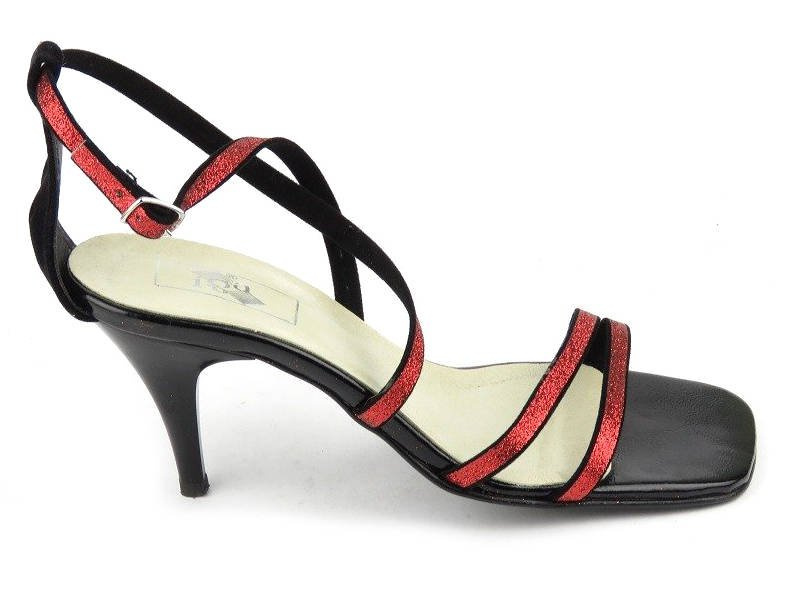 Dámské kožené sandály v retro stylu - Iga 357/B, červené