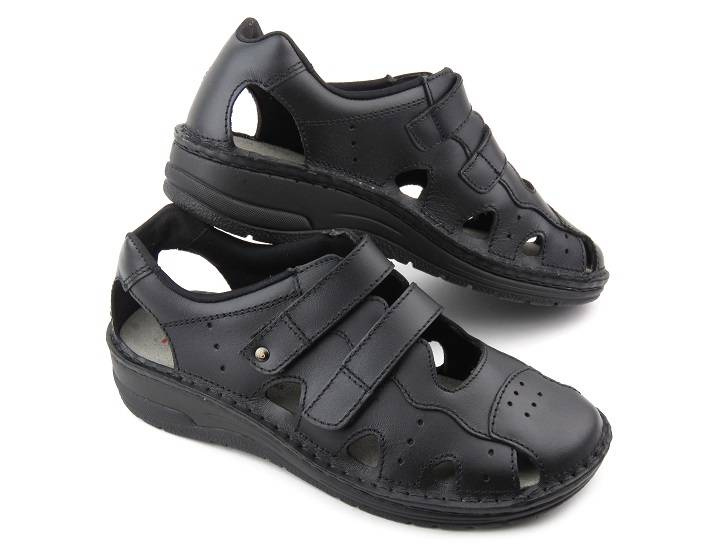 Pohodlná obuv, dámské zdravotní sandály - Berkemann Tec-Pro Larena 09310-875, černá