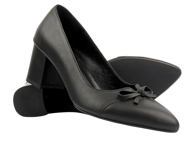 Elegantní vysoké podpatky se špičatou špičkou - Venezia 208 PELLE, černá