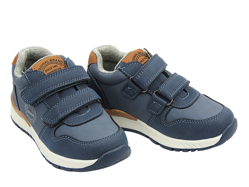 Dětská sportovní obuv na suchý zip tmavě modrá American Club XD 131