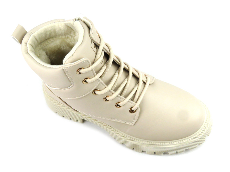 Teplé kozačky, dámské kozačky NEWS 23BT26-6533, béžové