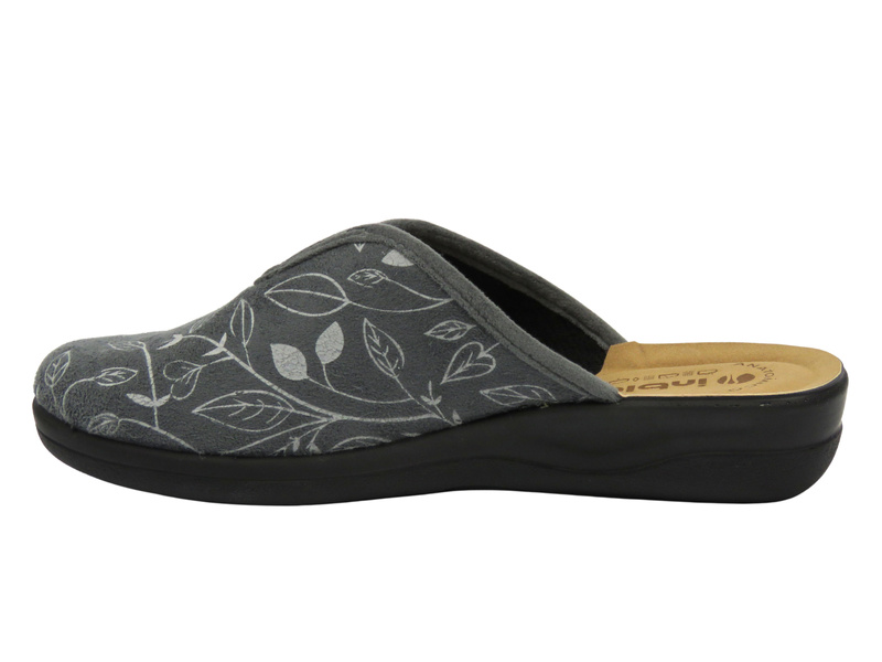 Dámské pantofle Inblu CF-49 šedé s vložkou z ekologické kůže