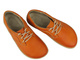 Dámské kožené minimalistické barefoot boty Helios Komfort 715-2B, oranžové