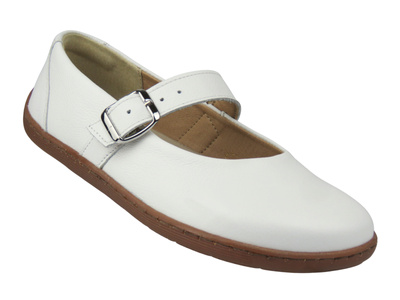 Barefoot kožené minimalistické polobotky Helios Komfort 471 bílé