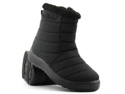 Dámské sněhule zateplené kožíškem - NOVINKA 9SN26-1467, černé