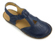 Kožené dámské sandály v námořnické modři Helios Komfort 128