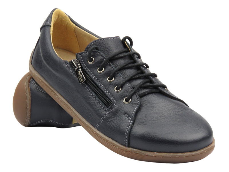 Barefoot dámské minimalistické polobotky v tmavě modré barvě Helios Komfort 436