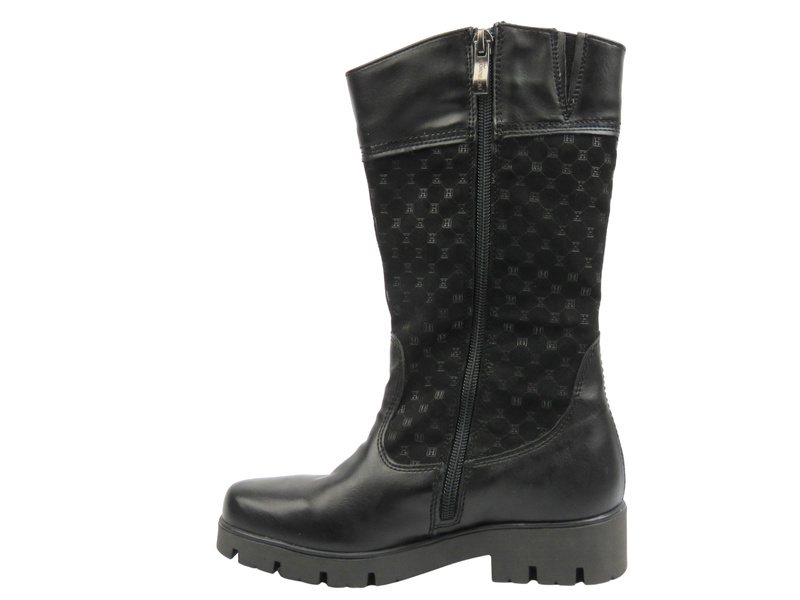 Pohodlné dětské kozačky z eko kůže KORNECKI 06401, černé