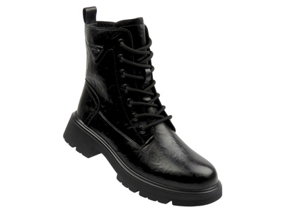 Zateplené dámské kotníkové boty - S. Barski MK52-019, černé