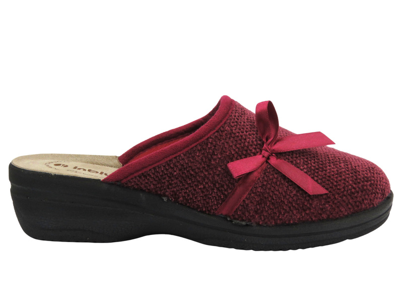 Pohodlné dámské pantofle INBLU 5D05T704, bordó