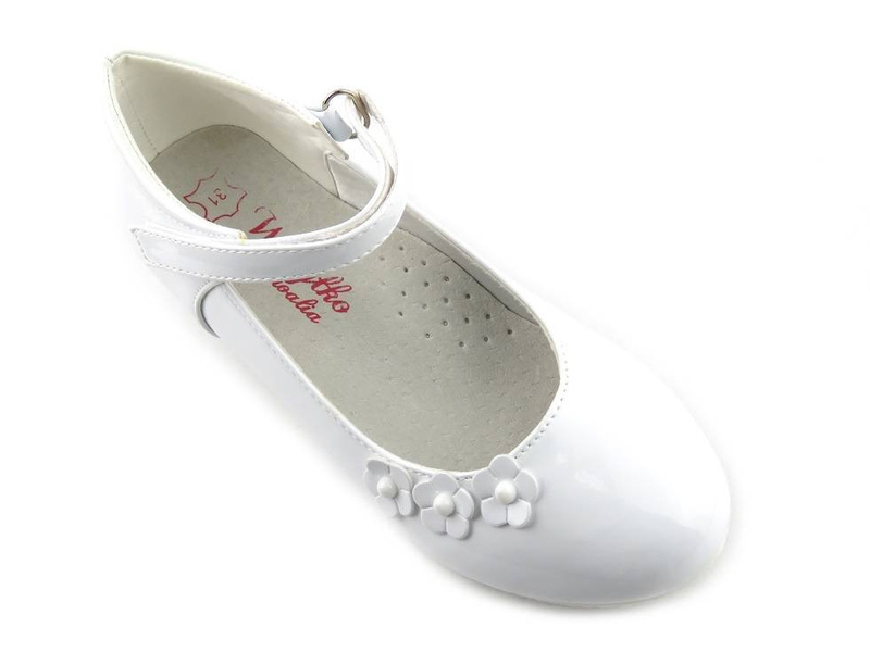 Dětské boty, dívčí lodičky Wojtyłko 5B1357B, bílé