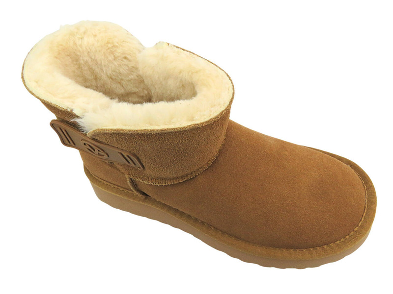 Dámské nazouváky do sněhu - BIG STAR MM274160, béžové