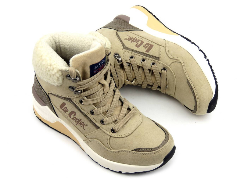 Dámské tenisky se stabilní podrážkou - LEE COOPER LCJ-21-01-0561L, béžové